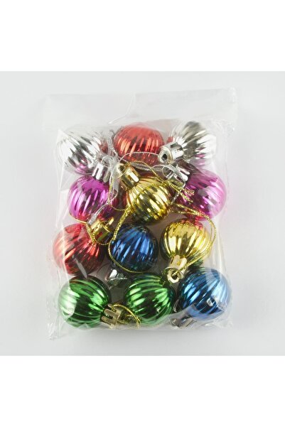 Bijuteri Net Minge drăguță cu dungi de Anul Nou - Ornament pentru copac 12 buc