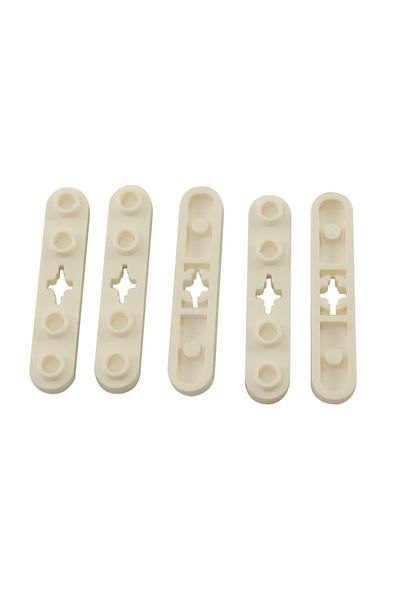 LEGO Original Technic Moc Custom Plate 1 X 5 Middle Axle Flat Brick White 4 Pieces to Ship