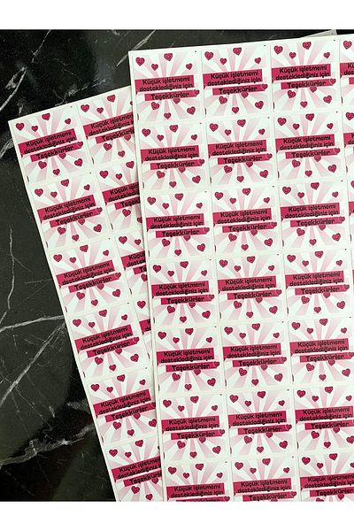 Hayal.kirtasiyesi Small Business Sticker 4 Cm Square 35 Pieces