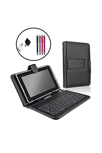 DUHALINE Vorcom S12 10.1 Inç Uyumlu Klavyeli Tablet Kılıfı + Dokunmatik Kalem