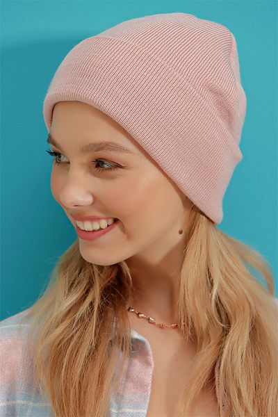 Trend Alaçatı Stili Women's Powder Pink Basic Beret ALC-A2035