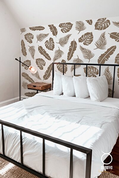 ANGARYA Modern Stil, Dekoratif Deve Tabanı Ve Tropikal Yapraklar, Ev Dekorasy...