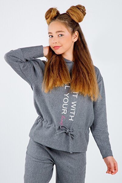 DMB BOYS & GIRLS Kız Çocuk 8-14 Yaş Pamuklu Kalın Kışlık Eşofman Takımı