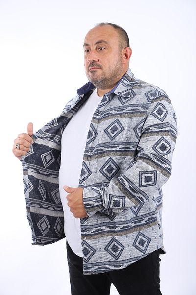 Starbattal Cămașă Lumberjack Plus Size Grey Wolves 22213-benzină