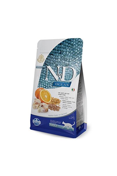 N&D Nd Ocean Az Tahıllı Morina Balığı Kılçıksız Buğday Yulaf Ve Portakallı Ke...