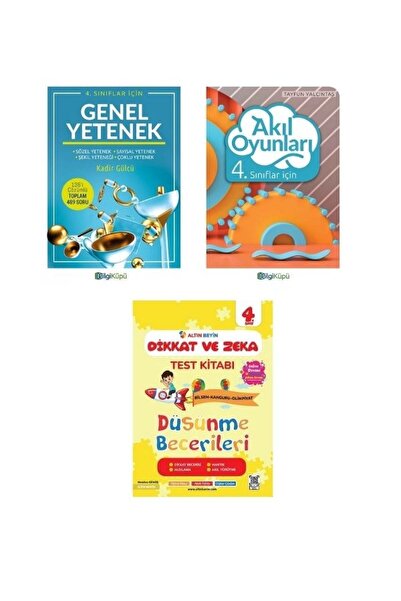 Tudem Yayınları 4 Sınıf Genel Yetenek Akıl Oyunları Dikkat Zeka Test Kitabı