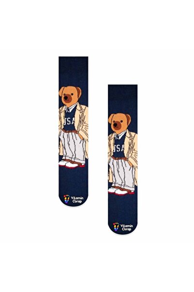 Limmon Store Teddy Bear Renkli Çorap