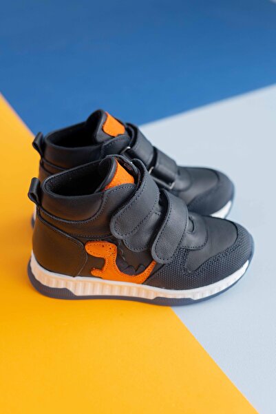 Bebbini Dino- Lacivert Deri Erkek Çocuk Botu