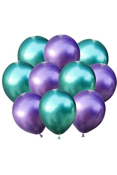 MKYS 30 Purple-Green Chrome Balloon - 1 Quality Helium Compatible Mirrored Balloon