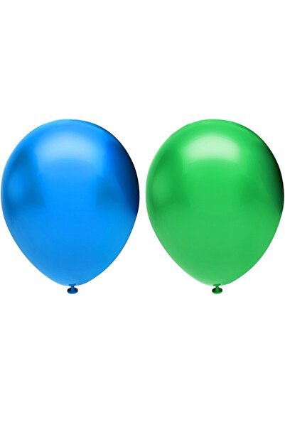 Generic Brand Star Metallic Balloon Set 100 Pieces (Light Blue, Dark Green)