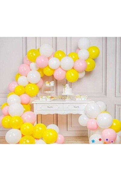 Generic Brand Star 50 Pieces Metallic Balloon (Yellow, White, Pink) + Balloon...