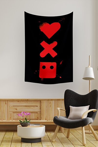 Vagonik Love Death Robots Настінний килим 140 X 100 см-70x100 см