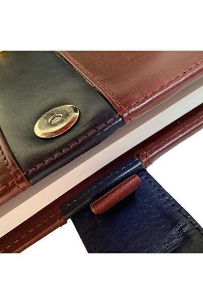 BON CARNET Калъф за часовник Acar от естествена кожа 18,5 * 23 см, 240 страници, недатиран, цвят кафе - тъмносин