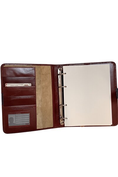 BON CARNET Калъф за часовник Acar от естествена кожа 18,5 * 23 см, 240 страници, недатиран, цвят кафе - тъмносин