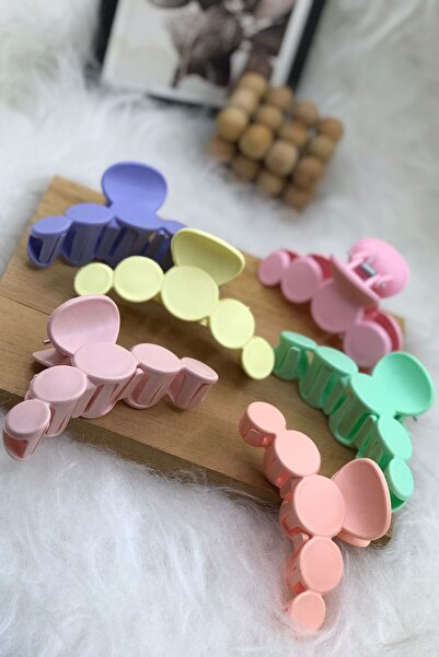 Tahtakaledeyim مجموعة إبزيم مزلاج كبير مكونة من 6 قطع للسيدات بألوان الباستيل