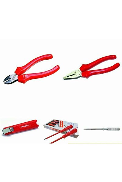 İzeltaş 12 Prc El Aleti Seti (pense,yan Keski,kablo Sıyır.,kargaburnu ,izoleli Torn Set,2 Kont Kal.)