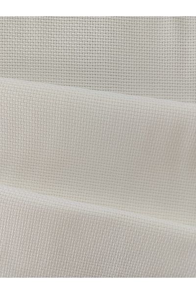 fabricorg 11 Ct Etamine Fabric 100% Cotton (50X148 CM) White
