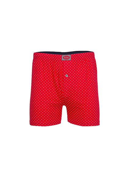 BSM Men's Cotton Star Printed Soft Natural Boxers with Buttons