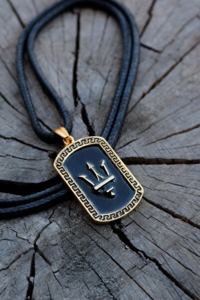 Dukkanka Σετ κολιέ Ξύλινο ειδικό κουτί δώρου Neptune Spear, Lion and Lily Rope and Chain