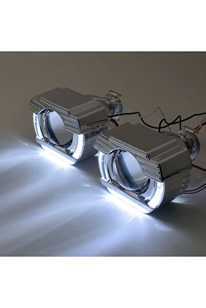 C9 Yeni Jenerasyon Angel Led Bi-xenon Extreme Far Merceği Hd Projektör Oto Sağ Sol Mercekli Lens 2.5"