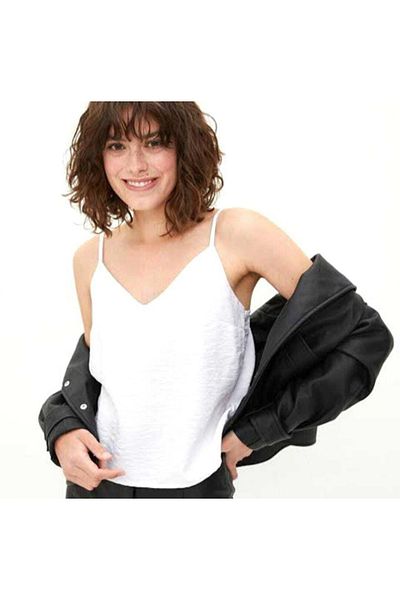 LC Waikiki Damenbluse mit geradem Träger und V-Ausschnitt