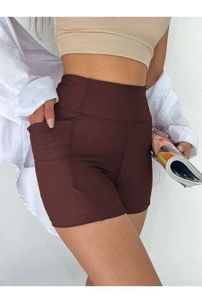 Winmoda34 Boxer Tights Cyclist Tights Short Tights Tennis Tights Short Tights with Side Pockets