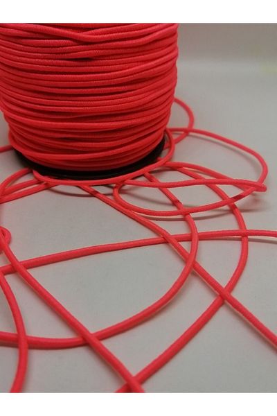 Firebird Takı Aksesuar Ve Kamp Malzemeleri Λαστιχένιο σχοινί 1,5 mm Neon Red Χρώμα 20 μέτρα