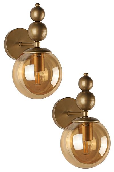 Begüsa Endless Sconce 2 Pieces Antiquated Honey Glass