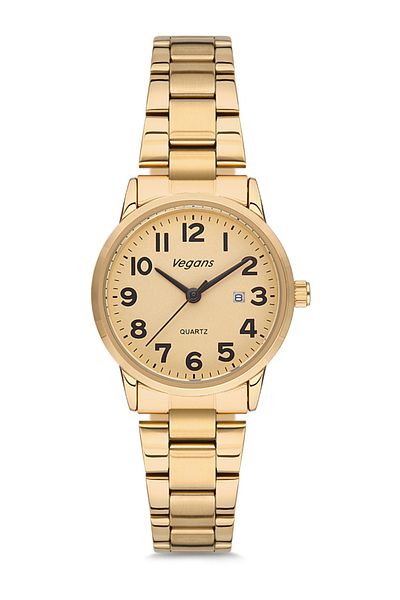 Vegans Steel Strap Calendar Women's Wristwatch Fbn5122x