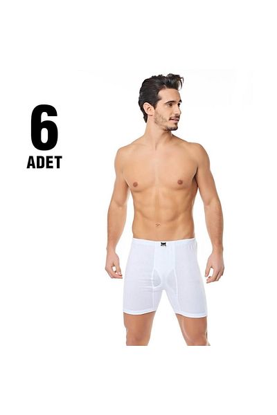 Tutku Λευκό Ανδρικό Rib Long Johns Argentina Σετ 6 τεμαχίων