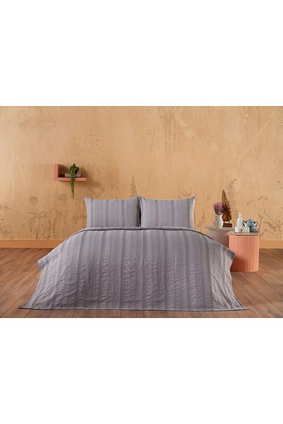 Doqu Home كاليستا بيكيه رمادي - طوق مزدوج