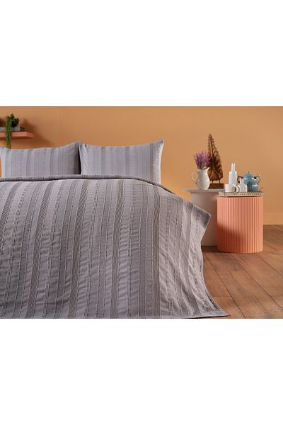 Doqu Home كاليستا بيكيه رمادي - طوق مزدوج