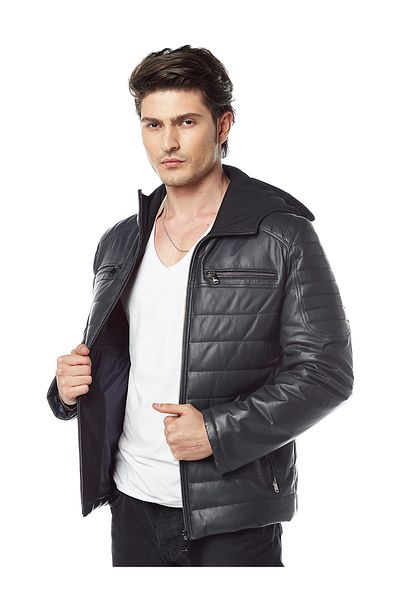 Hodore Boris Hooded Leather Coat