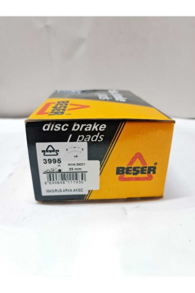 BEŞER Arka Fren Balatası (fişsiz-aksesuarsız) (wva29231) / Otokar / Magirus /...