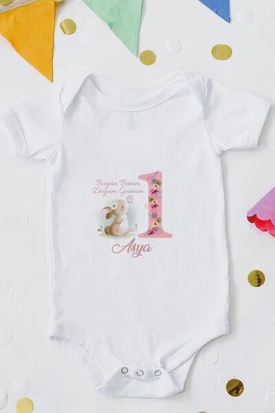 Homamia 1 Yaş Doğum Günü Unisex Bebek Body Zıbın