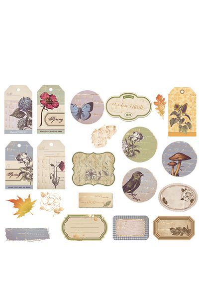 Vox Art Journal Sticker 40 Pieces - Retro Gilded