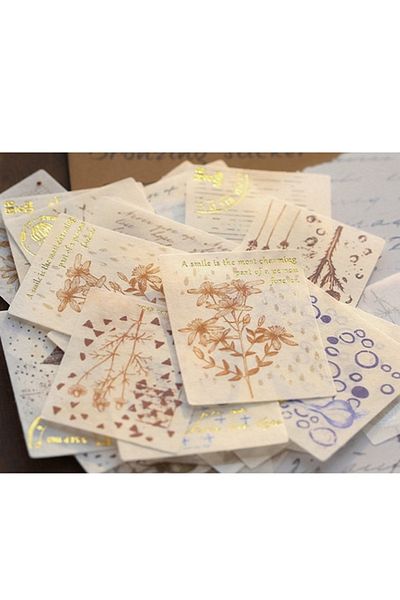 Vox Art Journal Sticker 40 Pieces - Retro Gilded