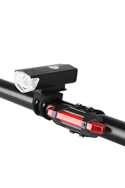 SARFEX Şarjlı Ve 4 Modlu Bisiklet Ön Led Far Ve Arka Stop 2'li Set