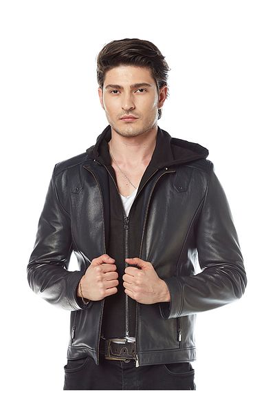 Hodore Sione Hooded Leather Coat