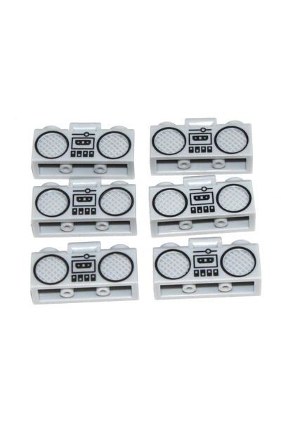LEGO الأصلي مخصص Moc ملحق Minifigure Boom Box رمادي فاتح راديو 1 قطعة سيتم إر...