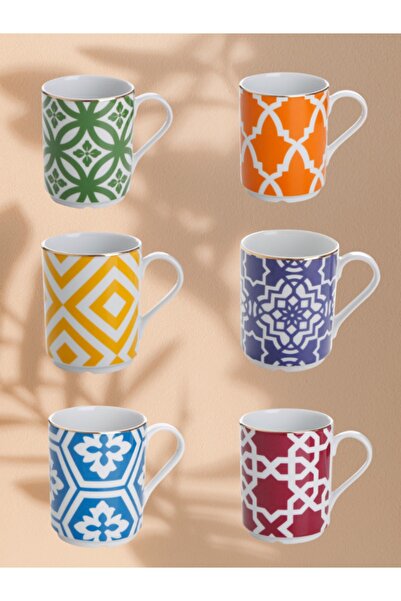 Porland Morocco Kupa Karışık Renkler 6 Adet 345cc