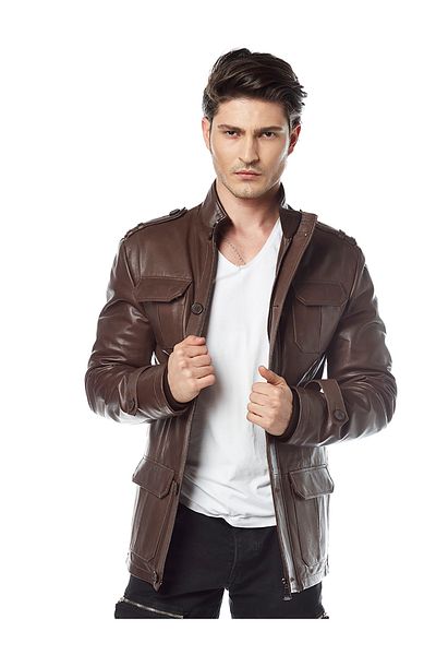 Hodore Berto Brown Leather Jacket