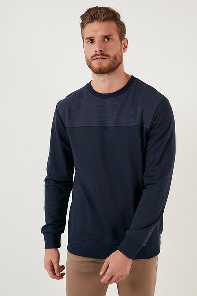 Buratti Ανδρικό Φούτερ - Βαμβακερό, Crew Neck, Slim Fit 5905033