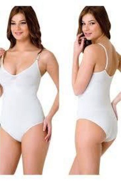 Cecimer Women's Seamless Slip Body Corset with Rope Straps, Reducing 1 Size (m, I)