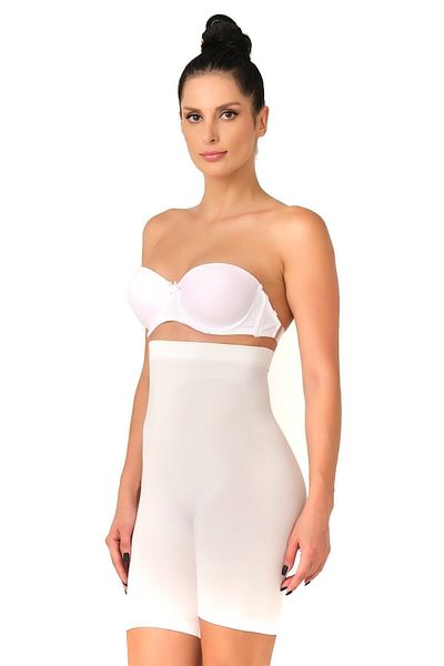 Cecimer Corset boxer cu picior lung fără cusături 3005 alb