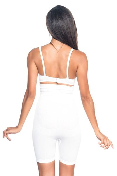 Cecimer Corset alb cu două straturi, talie înaltă, cu picior lung, mărime descrescătoare 1