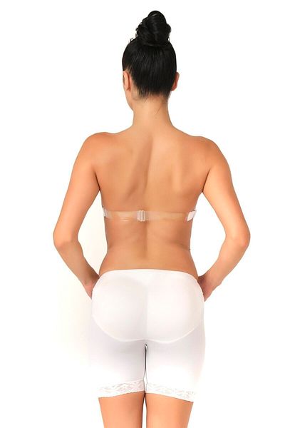 Cecimer Corset pop-up din silicon cu picior din dantelă albă pentru femei, mărime redusă cu 1, 2002