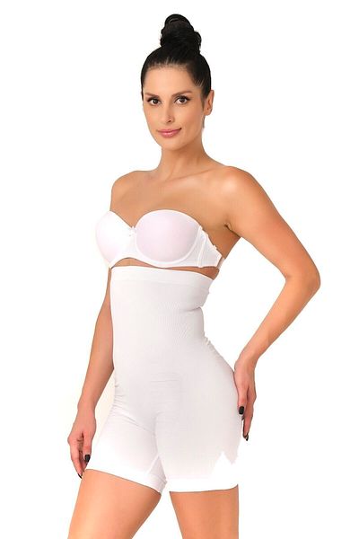 Cecimer Corset boxer cu picior lung, fără cusături, mărime redusă cu 1, 2007 alb