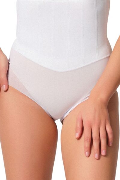 Cecimer Corset alb pentru damă, cu tul învelit cu laser, mărimea în jos 1, mărimea 2945b