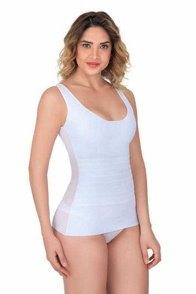 Cecimer Corset pentru atlet susținut Carioca din tul alb cu spate, mărime 1, jos 2938